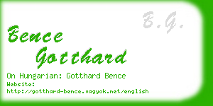 bence gotthard business card